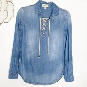 Anthropologie (cloth & stone) Size M Chambray Tencel